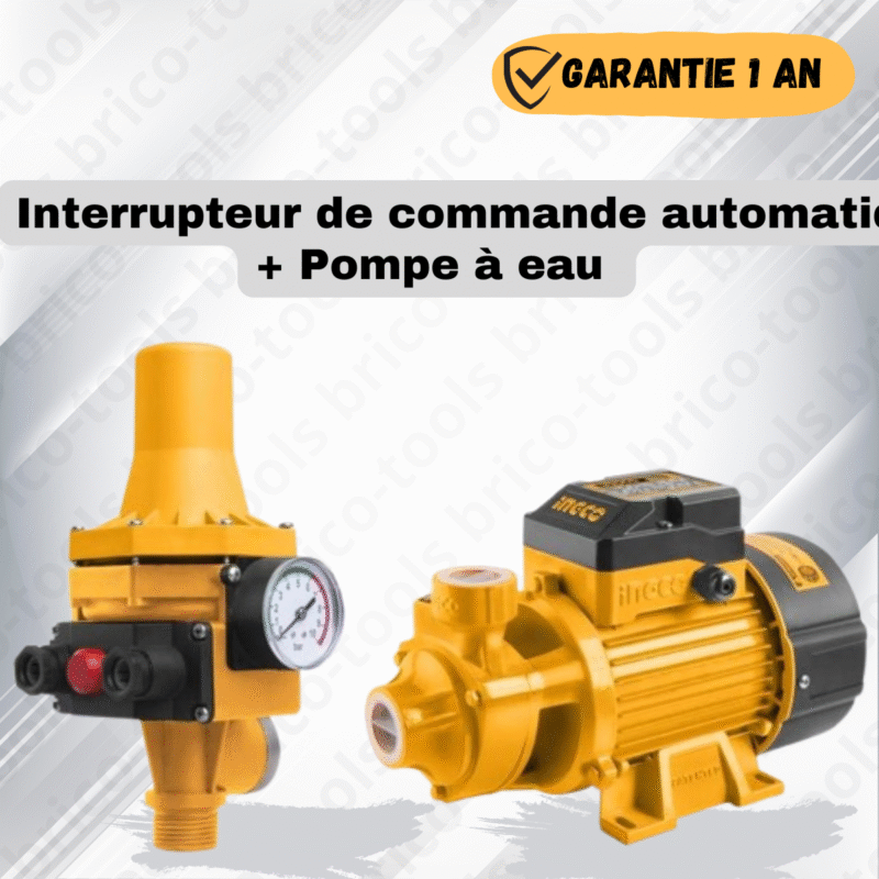 PACK Pompe À Eau 0.5 HP 370W INGCO VPM37018 +Interrupteur de commande automatique WAPS002