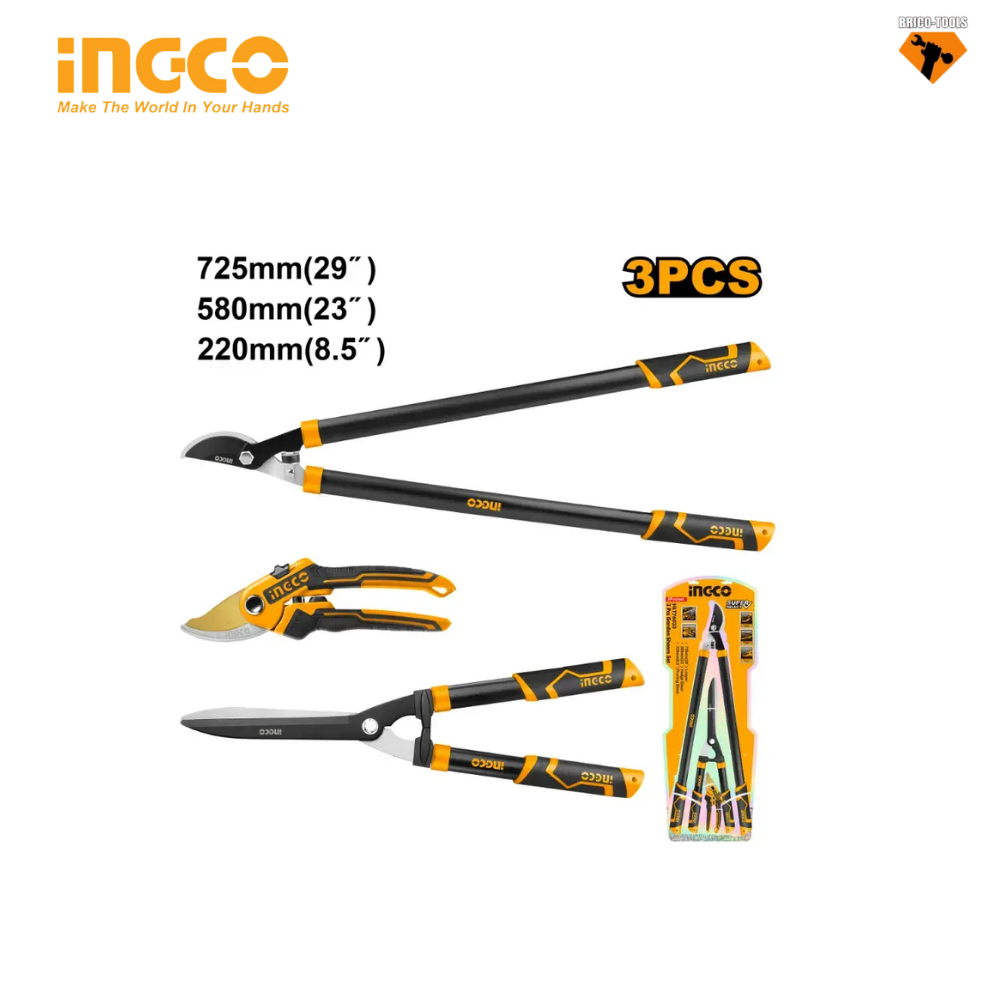 Cisailles de jardin 3Pcs INGCO HLT76033