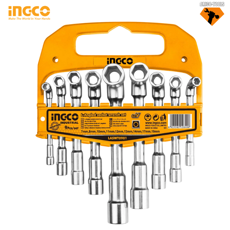 JEU DE CLES EN FORME DE L 9PCS INGCO LASWT0901