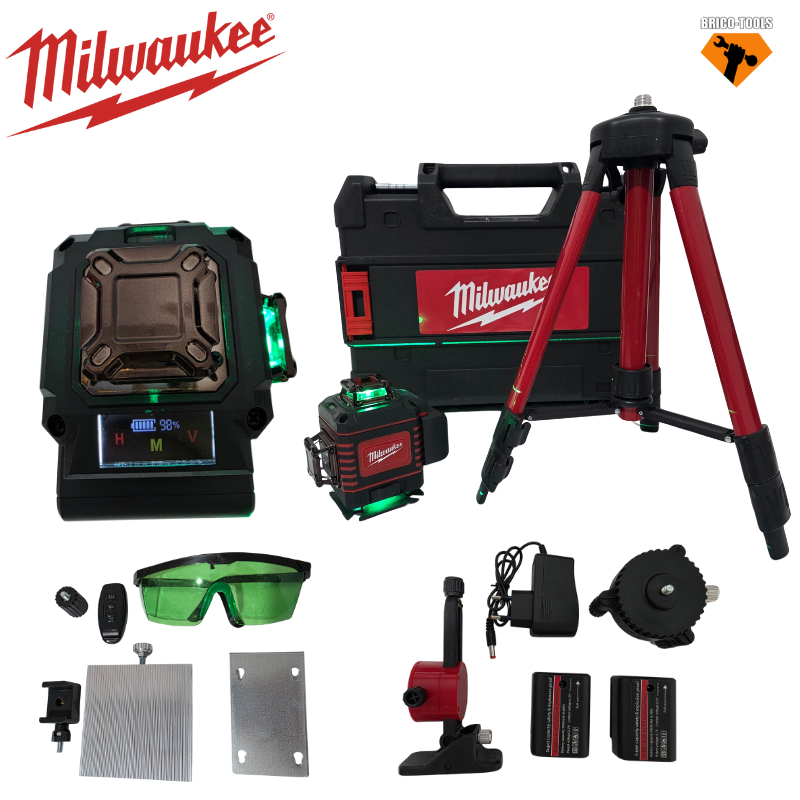 NIVEAU LASER MILWAUKEE 16L AVEC 2 BATTERIES SH14-7/3