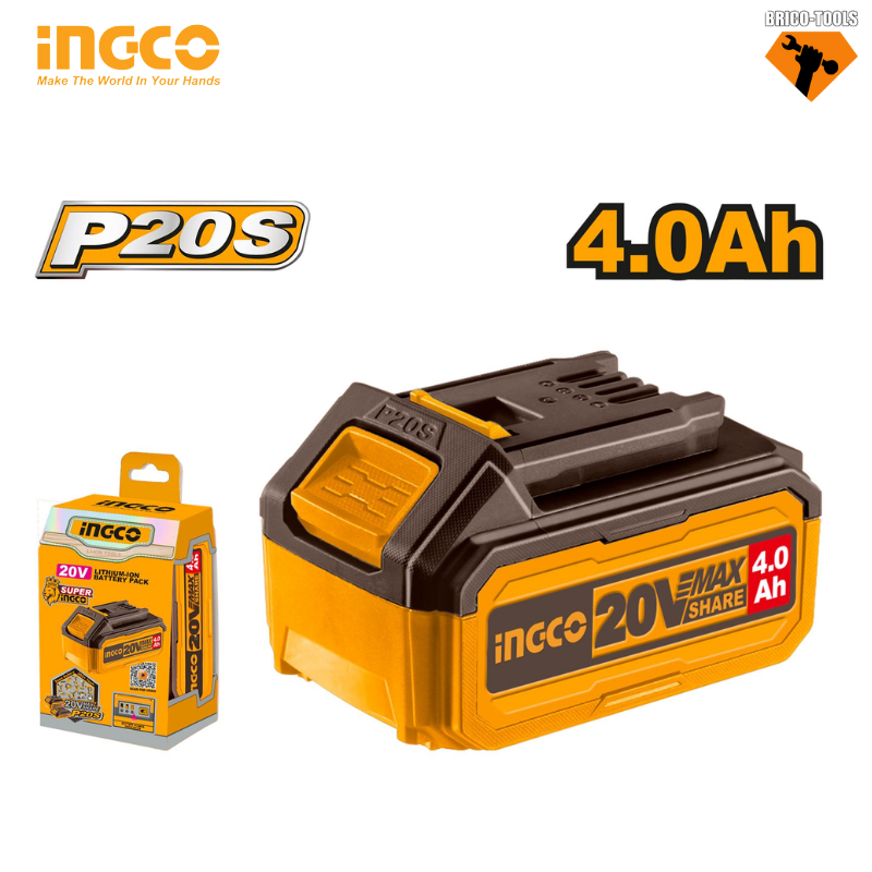 BATTERIE 20V 4.0AH INGCO FBLI20021