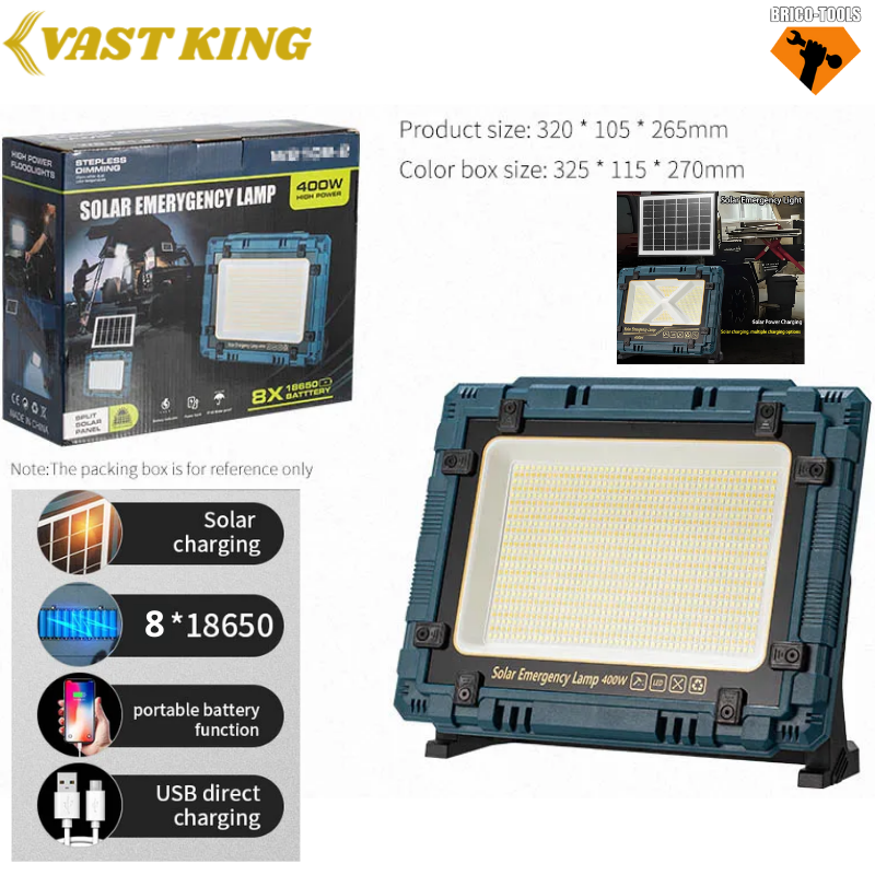 PROJECTEUR SOLAIRE 400W VAST KING MMT8-2