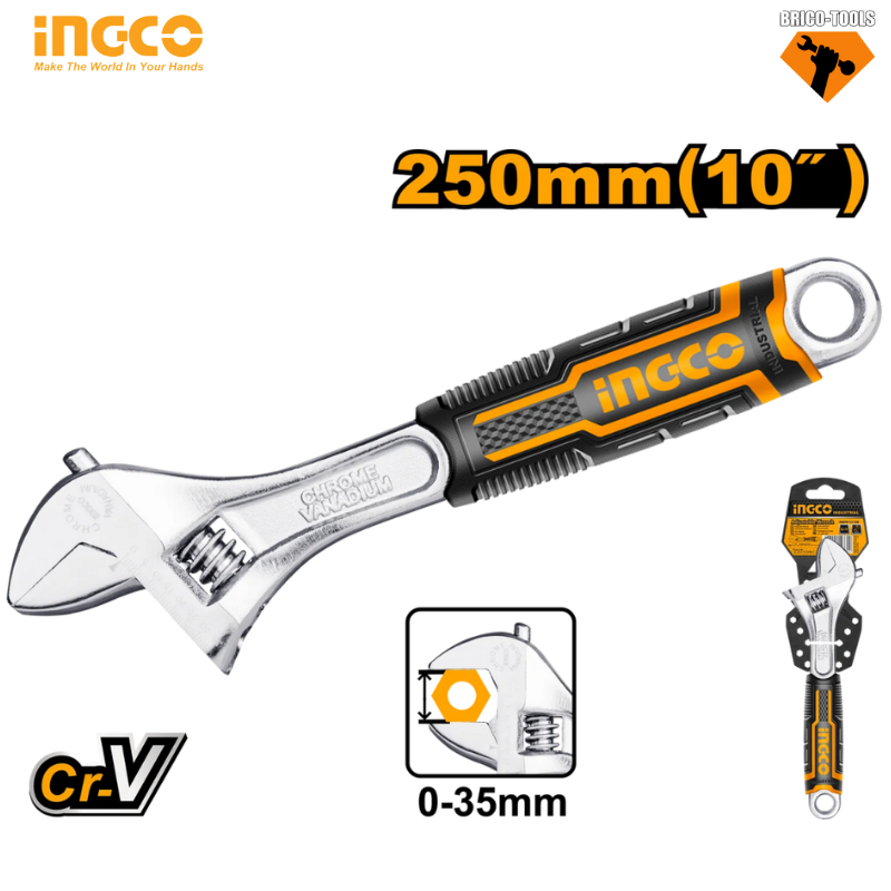 T/CLÉ À MOLETTE INGCO 10″ HADW131108