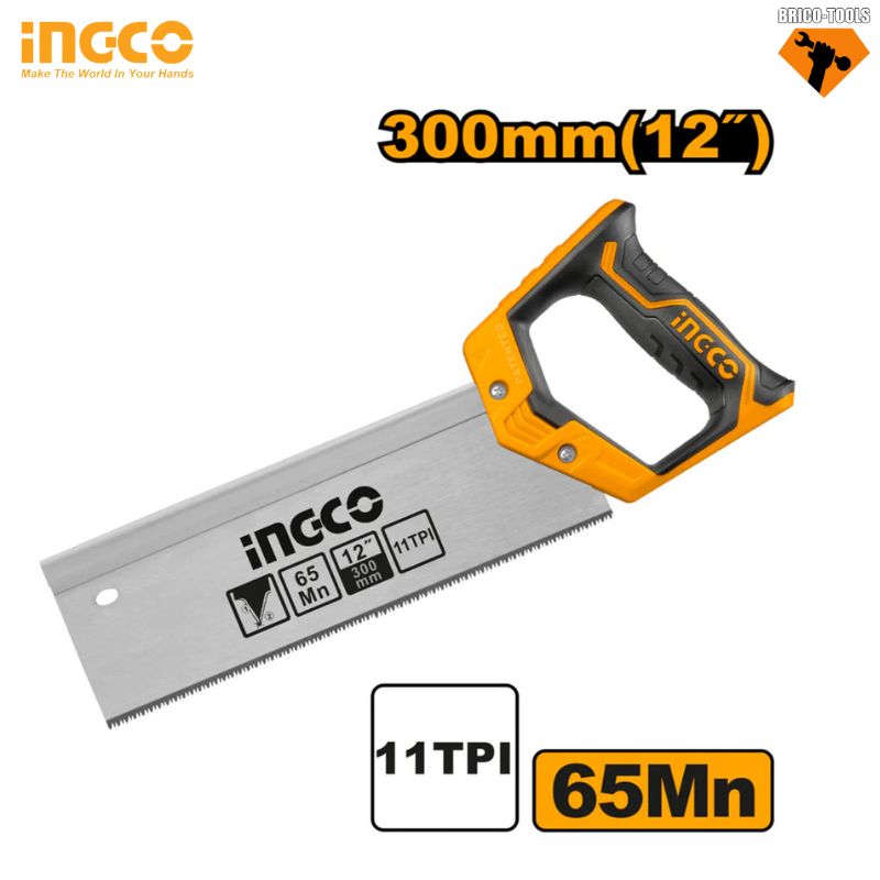 SCIE À DOS 12 POUCES 11TPI AVEC PROTECTEUR DE DENTS HMBSB3008
