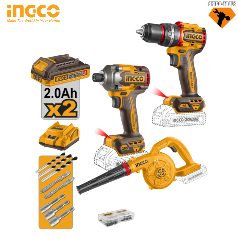 3PCS COMBO KIT INGCO COSLI250182