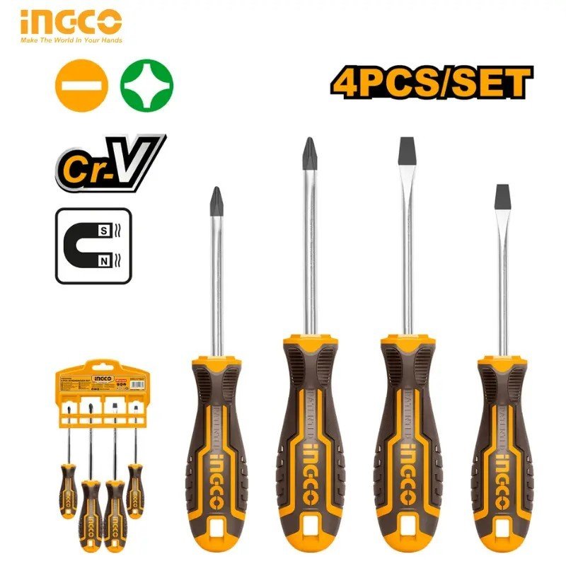JEU DE TOURNEVIS 4PCS INGCO HKSD0428