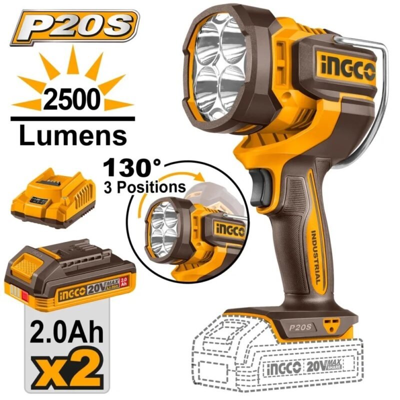 Lampe torche industrielle INGCO CWLI20887