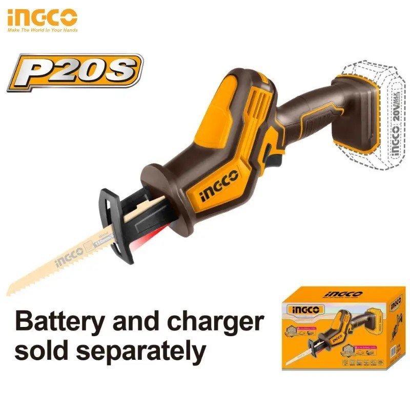 SCIE SABRE 20V INGCO CRSLI6508 SANS BATTERIE ET SANS CHARGEUR