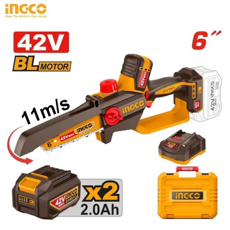 TRONÇONNEUSE 6″ (15 CM) AVEC 2 BATTERIE INGCO CGSLI42681