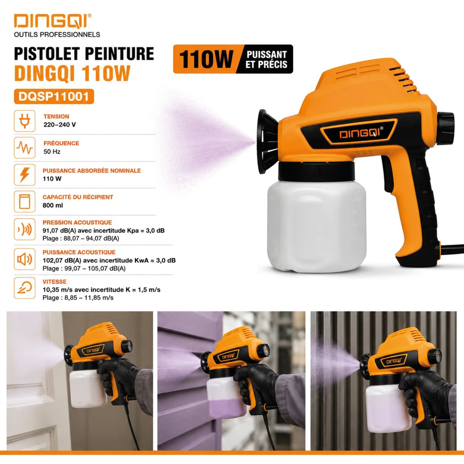 PISTOLET PEINTURE DINGQI 110W 1 PISTOLET PEINTURE DINGQI 110W
