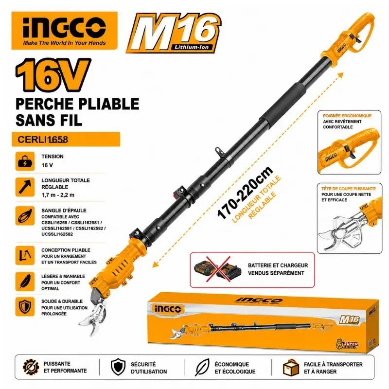 PERCHE INGCO 16V PLIABLE – CERLI1658