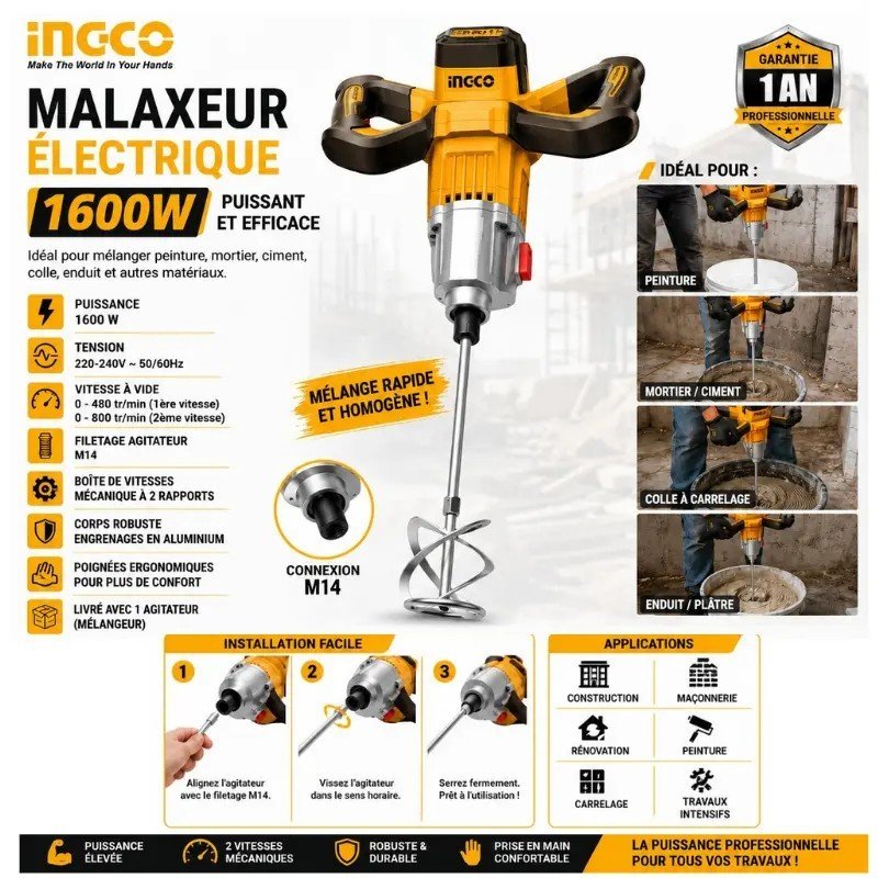 MALAXEUR 1600W INGCO MX516006
