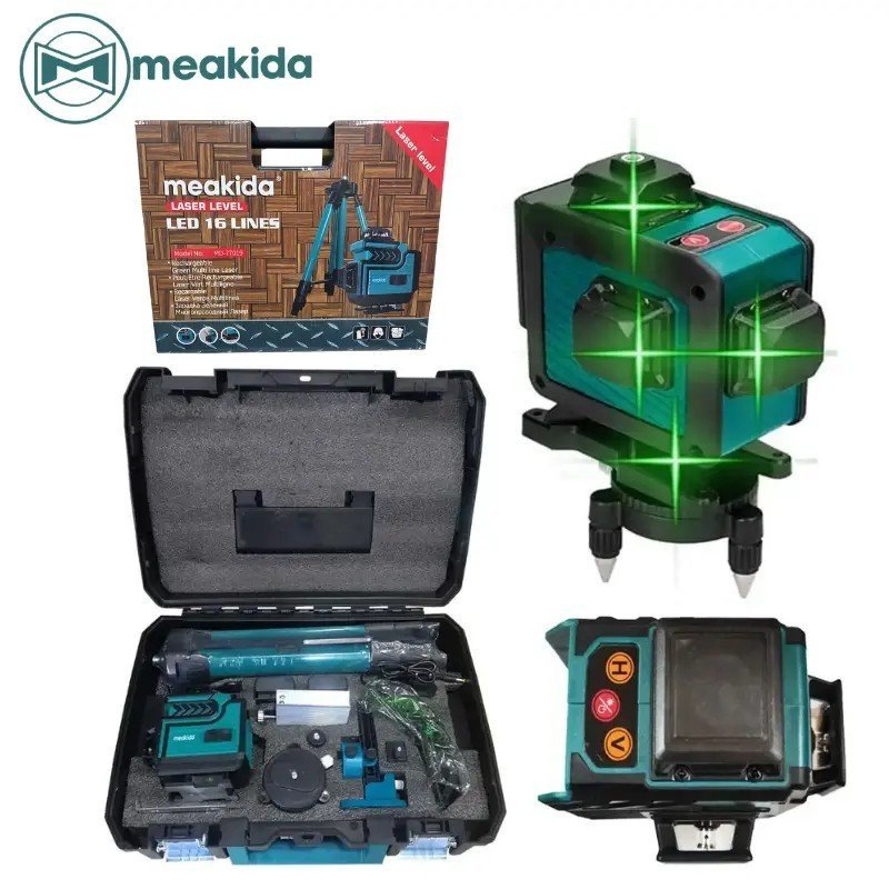 NIVEAU LASER 16 LIGNES VERTES MEAKIDA